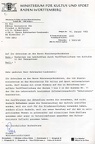 10.1.1983 Antwort des Kultusministerium auf Brief an Ministerpräsident Ende 1982