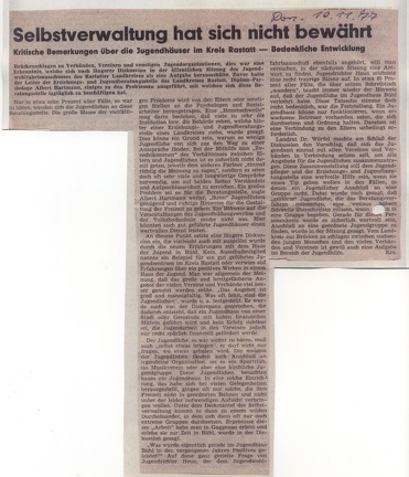 10.11.1977 Selbverwaltung hat sich nicht bewährt