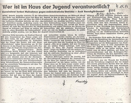 ABB 4.11. 1977Reaktion Meinungsfreiheit im HdJ