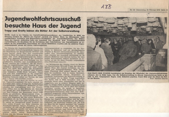 ABB 16.2.1978 HdJ Bericht und Foto